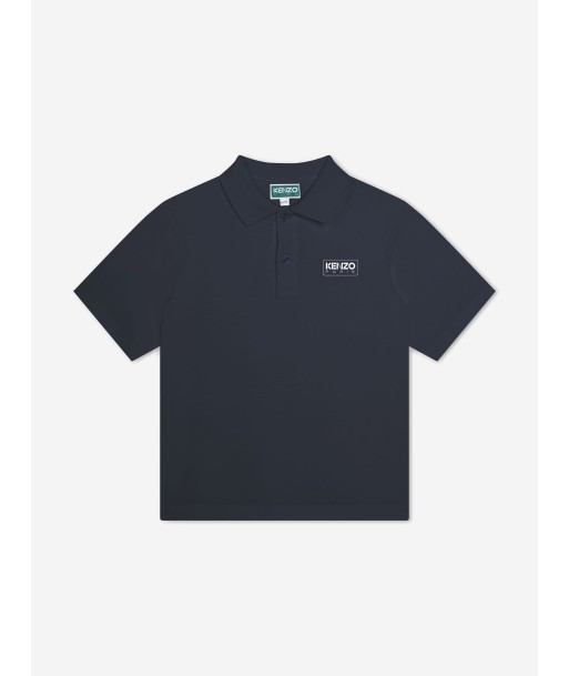 KENZO Boys Logo Polo Shirt in Navy en ligne des produits 