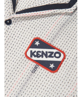 KENZO Boys Embroidered Shirt in Ivory la chaussure