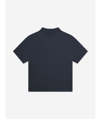 KENZO Boys Logo Polo Shirt in Navy en ligne des produits 