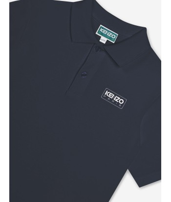 KENZO Boys Logo Polo Shirt in Navy en ligne des produits 