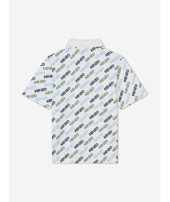 KENZO Boys Logo Print Logo Shirt in Ivory 2 - 3 jours ouvrés.