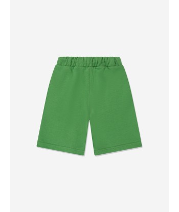 KENZO Boys Logo Bermuda Shorts in Green pas chere