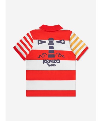 KENZO Boys Striped Polo Shirt in Red vous aussi creer 