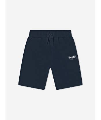 KENZO Boys Logo Bermuda Shorts in Navy pas cheres