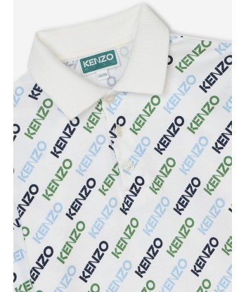 KENZO Boys Logo Print Logo Shirt in Ivory 2 - 3 jours ouvrés.