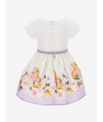 Monnalisa Girls Floral Princess Dress in Purple 50-70% off 