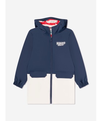 KENZO Kids Hooded Windbreaker in Navy ou a consommer sur place