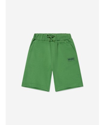 KENZO Boys Logo Bermuda Shorts in Green pas chere