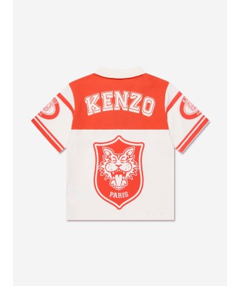 KENZO Boys Tiger Polo Shirt in Ivory Le MVP de beaucoup