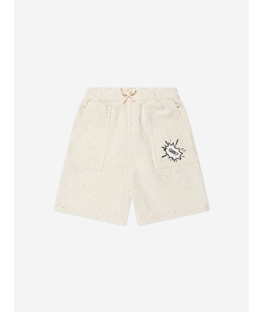 KENZO Boys Slogan Bermuda Shorts in ivory acheter en ligne