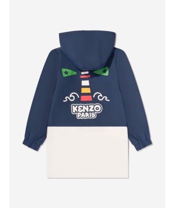 KENZO Kids Hooded Windbreaker in Navy ou a consommer sur place