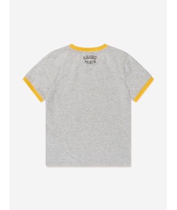 KENZO Boys Tiger Logo T-Shirt in Grey online