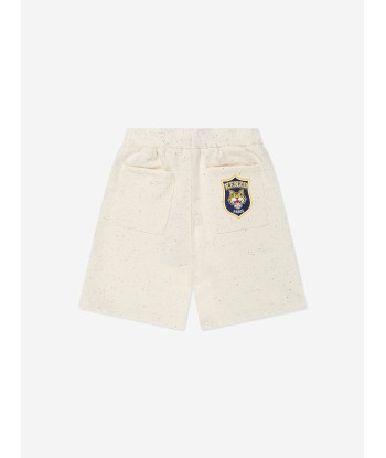 KENZO Boys Slogan Bermuda Shorts in ivory acheter en ligne