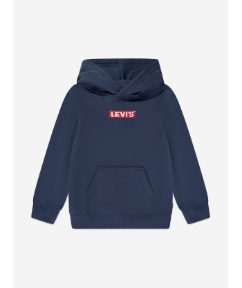 Levi's Boys Box Tab Pullover Hoodie in Blue Venez découvrir notre 