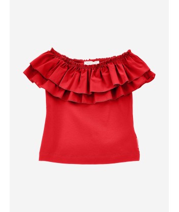 Monnalisa Girls Rio Ruffle Top in Red ouvre sa boutique