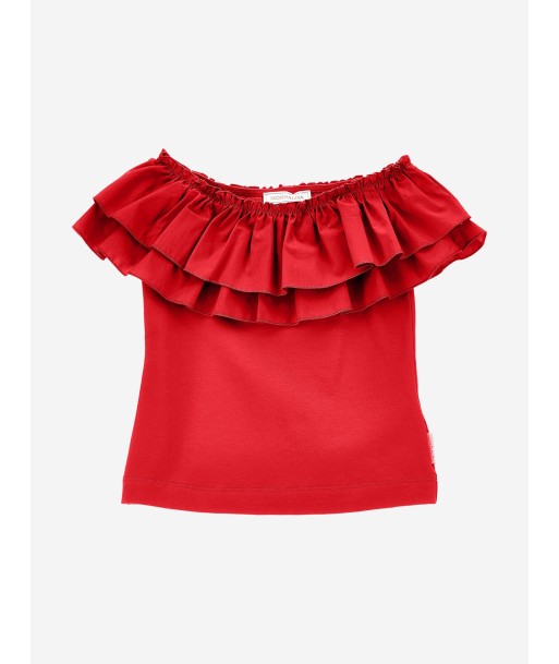 Monnalisa Girls Rio Ruffle Top in Red ouvre sa boutique