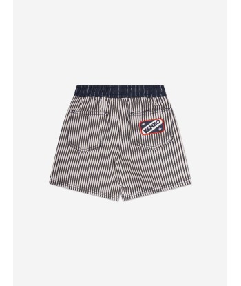 KENZO Boys Striped Bermuda Shorts in Navy l'achat 