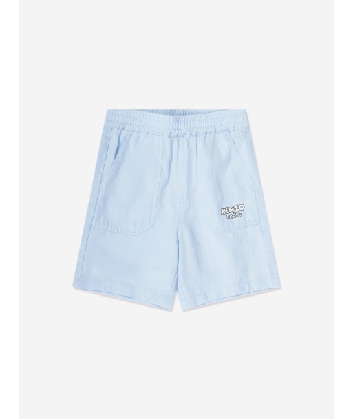 KENZO Boys Logo Bermuda Shorts in Blue hantent personnes