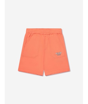 KENZO Boys Logo Bermuda Shorts in Red online