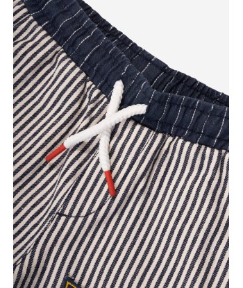 KENZO Boys Striped Bermuda Shorts in Navy l'achat 