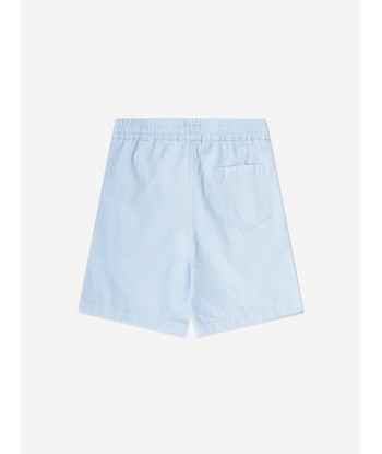 KENZO Boys Logo Bermuda Shorts in Blue hantent personnes