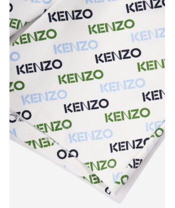 KENZO Boys Logo Print Bermuda Shorts in Ivory 2023