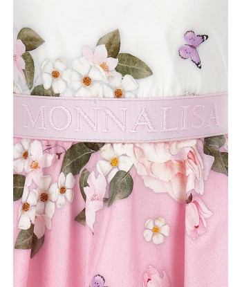 Monnalisa Girls Floral Bouquet Dress in Pink livraison et retour toujours gratuits