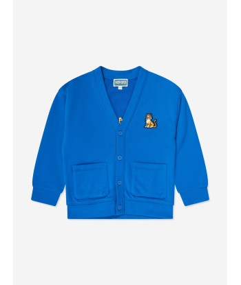 KENZO Boys Kotora Cardigan in Blue Faites des économies