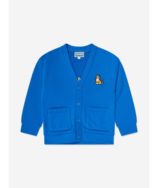 KENZO Boys Kotora Cardigan in Blue Faites des économies