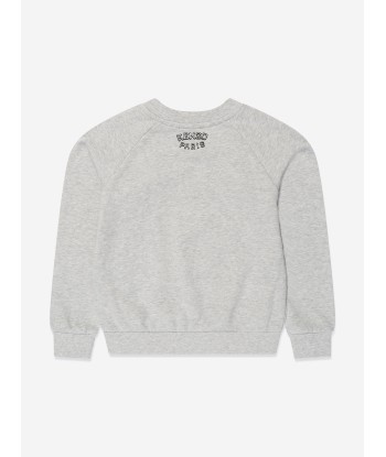 KENZO Boys Tiger Logo Sweatshirt in Grey plus qu'un jeu 