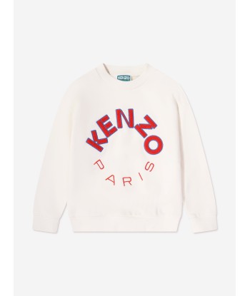 KENZO Kids Paris Logo Sweatshirt in Ivory s'inspire de l'anatomie humaine