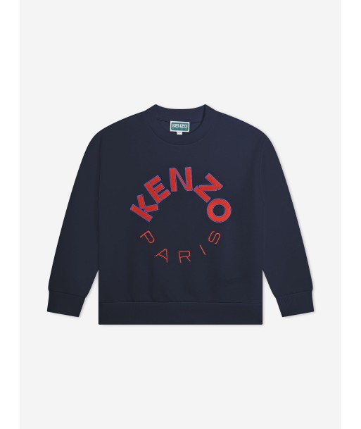 KENZO Kids Paris Logo Sweatshirt in Navy pas cher 