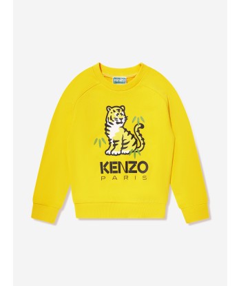 KENZO Boys Kotora Sweatshirt in Yellow Amélioration de cerveau avec