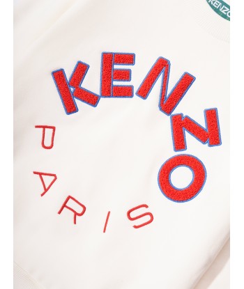 KENZO Kids Paris Logo Sweatshirt in Ivory s'inspire de l'anatomie humaine