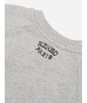 KENZO Boys Tiger Logo Sweatshirt in Grey plus qu'un jeu 