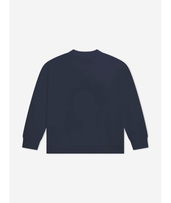 KENZO Kids Paris Logo Sweatshirt in Navy pas cher 