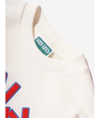 KENZO Kids Paris Logo Sweatshirt in Ivory s'inspire de l'anatomie humaine