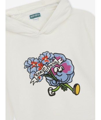 KENZO Boys Boke Flower Hoodie in Ivory la livraison gratuite