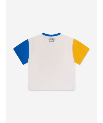 KENZO Boys Tiger Logo T-Shirt in Ivory les ligaments