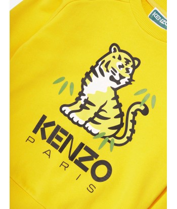 KENZO Boys Kotora Sweatshirt in Yellow Amélioration de cerveau avec