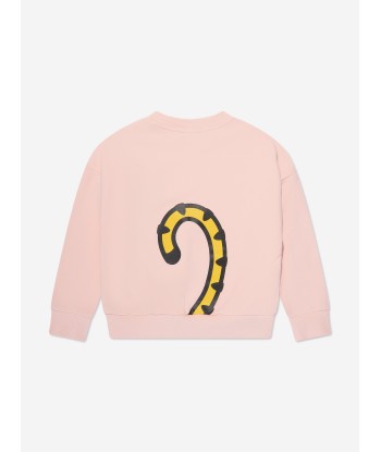 KENZO Girls Kotora Sweatshirt in Pink brillant des détails fins