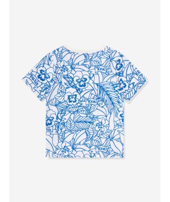 KENZO Boys Boke Flower Print T-Shirt in Ivory s'inspire de l'anatomie humaine