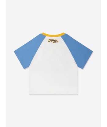 KENZO Boys Logo T-Shirt in Ivory meilleur choix