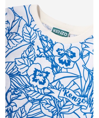 KENZO Boys Boke Flower Print T-Shirt in Ivory s'inspire de l'anatomie humaine