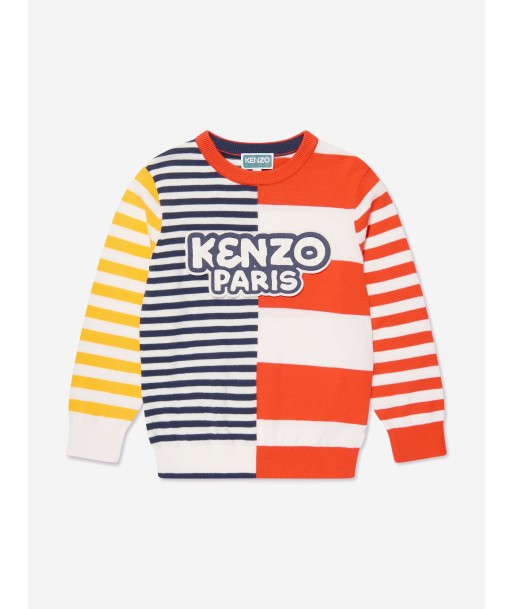 KENZO Kids Knitted Striped Jumper in Red de l' environnement