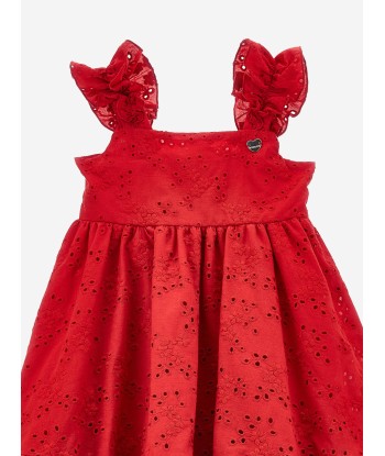 Monnalisa Girls Ruffled Sundress in Red ouvre sa boutique