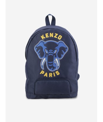 KENZO Kids Embroidered Elephant backpack in Navy (37cm) Faites des économies