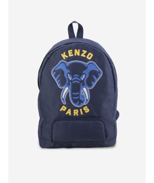 KENZO Kids Embroidered Elephant backpack in Navy (37cm) Faites des économies