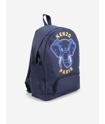 KENZO Kids Embroidered Elephant backpack in Navy (37cm) Faites des économies