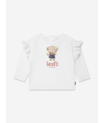 Levi's Wear Baby Girls Ruffle T-Shirt And Jeans Set in White Voir les baskets